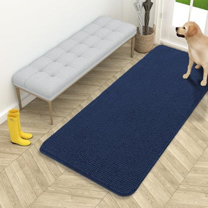 OLANLY Dog Door Mat for Muddy Paws 54x24, Super Absorbent Chenille Mud Mat by OLANLY