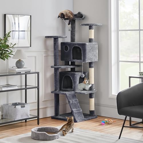 Yaheetech 70in Multi-Level Sturdy Cat Tree, Sisal Scratching Posts - Image 2