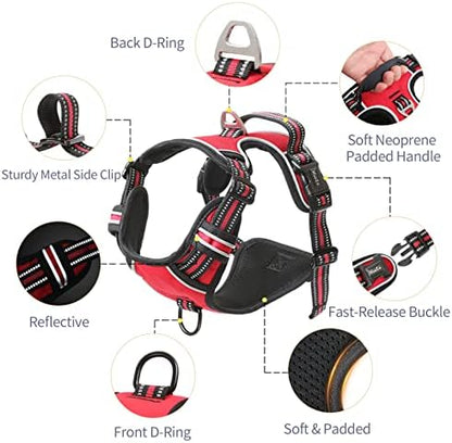 HEELE Dog Harness, Reflective Front Clip Vest - Image 2
