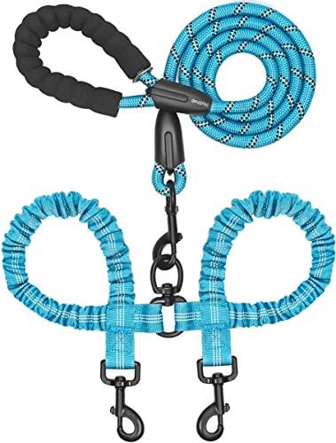 iYoShop Double Dog Leash, 360° Swivel, No Tangle, 8-35 lbs by iYoShop