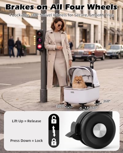 Pet Stroller & Rolling Cat Carrier - Image 5