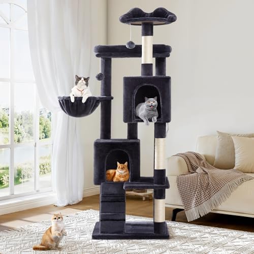 Allewie 64 Inches Multi-Level Cat Tree Tower - Image 2