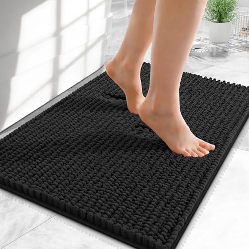 OLANLY Thick Chenille Small Bathroom Rugs 24x16, Absorbent Bath Mat by OLANLY
