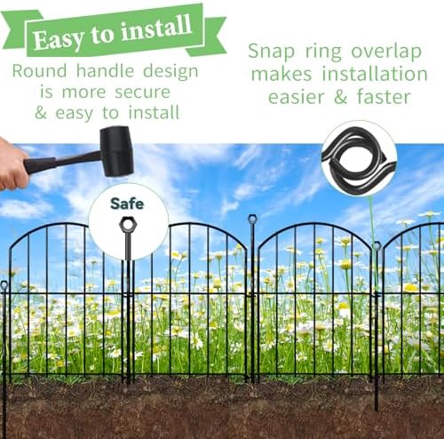 Decorative Garden Fence, 17in x 20ft No Dig Fence - Image 3