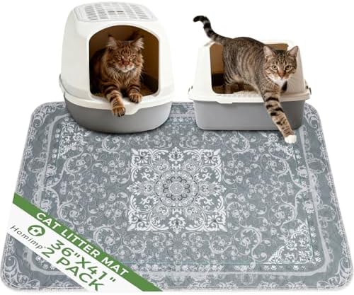Homimp Cat Litter Mat, Litter Trapping Mat 2 Pack, Contains Mess from Box by HOMIMP