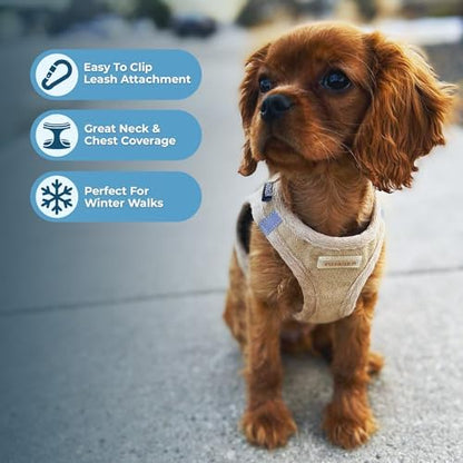 Voyager Step-in Plush Dog Vest Harness -Latte Suede - Image 5