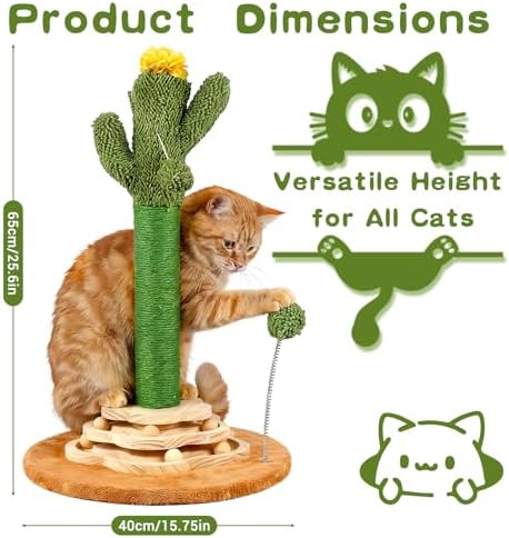 Cactus Cat Scratcher, Cute Cat Scratching Post - Image 3