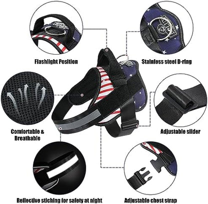 Bolux Dog Harness, No-Pull Reflective Dog Vest, Breathable Adjustable Pet - Image 2