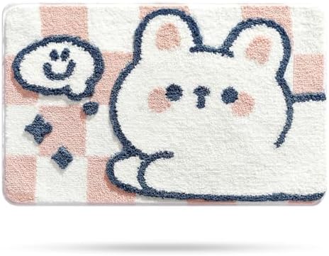 Molesun Rabbit Bath Mat 20x31, Soft Absorbent Microfiber Bath Rugs by Molesun