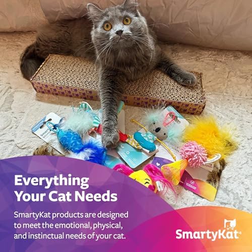 SmartyKat Scratch 'N Spin Carpet Cat Scratching Post - Image 4