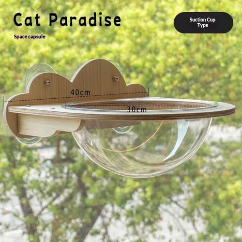 Cat Paradise Space Capsule Window Cat Bed, Suction Cup Mount, 20kg Load Capacity - Image 2