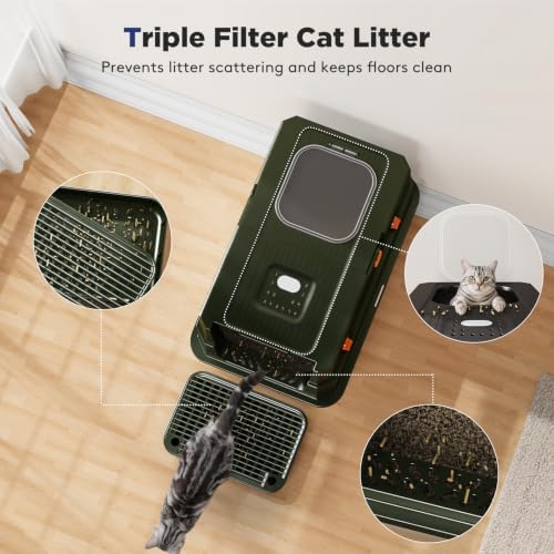 FURTIME Stainless Steel Litter Box - Image 6