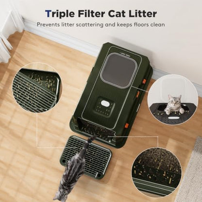 FURTIME Stainless Steel Litter Box - Image 6