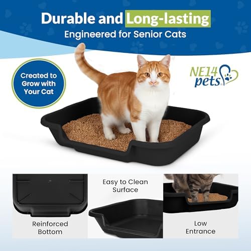 KittyGoHere Senior Cat Litter Box, Large Litter Pan, 2 Pack - Image 5