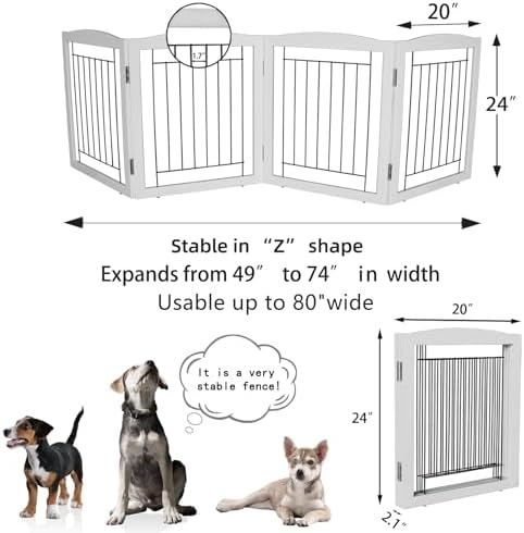 ZJSF Freestanding Foldable Dog Gate - Image 6
