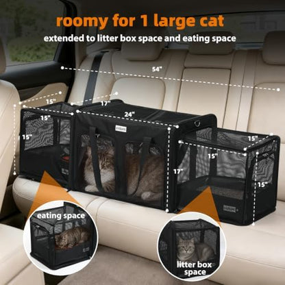 pidipiti 24x17x17 Large Expandable pet Carrier - Image 4