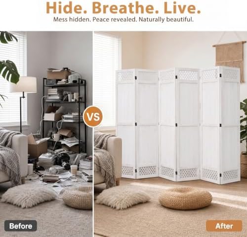 Wood Room Divider Privacy Screen - Image 6