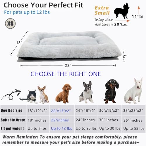 Cat Beds for Indoor Cats Washable Dog Bed Crate pad for Extra Small Dogs Ultra - Image 4