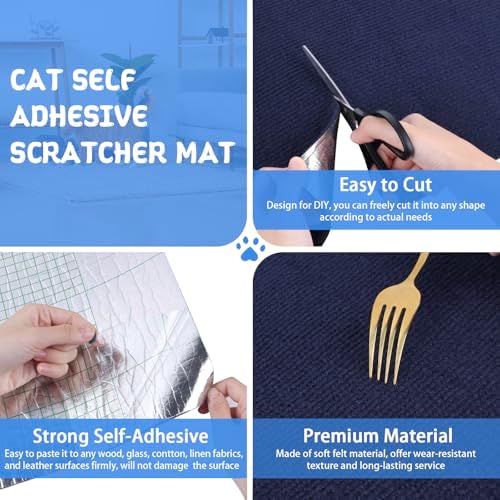 LSGCQ Cat Scratch Mat Self Adhesive Cat Scratch Furniture Protector - Image 3