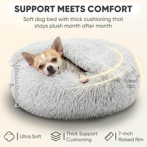 Himax Small Cat & Dog Bed with Cover, Calming Dog Bed - Image 6