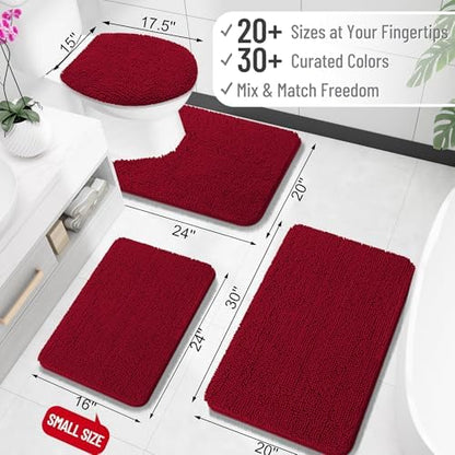 OLANLY Large Bathroom Rugs 40x32, Extra Soft Absorbent Chenille Bath Rugs - Image 2
