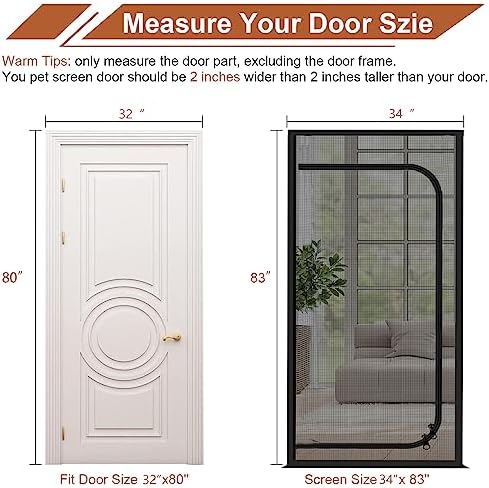 Upgraded Reinforced Pet Screen Door Thickened Cat Resistant Mesh Screen Door - Image 4