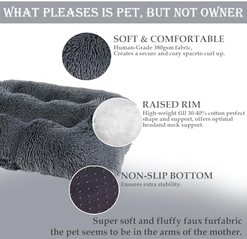 Washable Calming Dog & Cat Bed for Ultra Large Small Medium Size Pet - Image 2