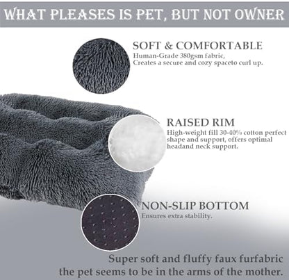 Washable Calming Dog & Cat Bed for Ultra Large Small Medium Size Pet - Image 2