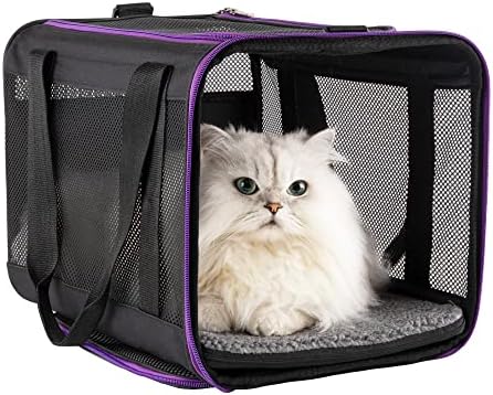 Soft Pet Carrier for Large and Medium Cats, 2 Kitties, Small Dogs. Easy to Get by petisfam