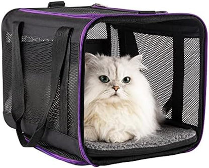 Soft Pet Carrier for Large and Medium Cats, 2 Kitties, Small Dogs. Easy to Get by petisfam