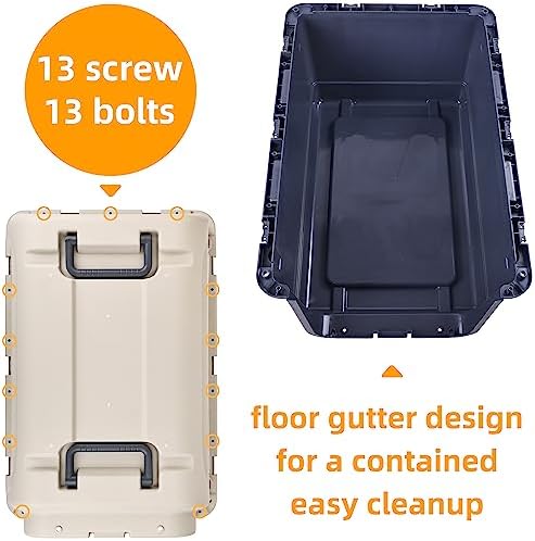 Elevon Plastic Kennels Pet Carrier Rolling Plastic Airline Approved Wire Door - Image 4