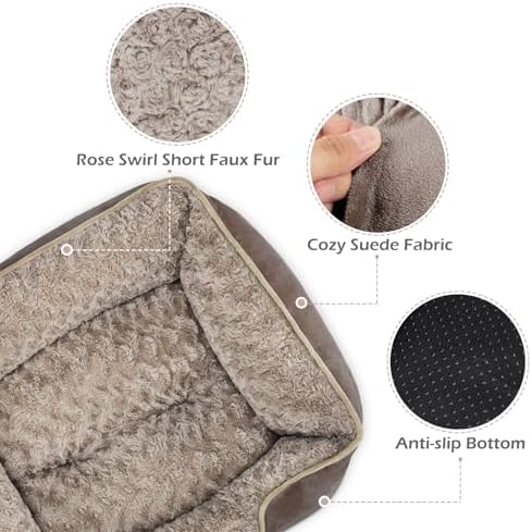 INVENHO Small Dog Bed Rectangle Washable Orthopedic Soft Calming Sleeping - Image 4