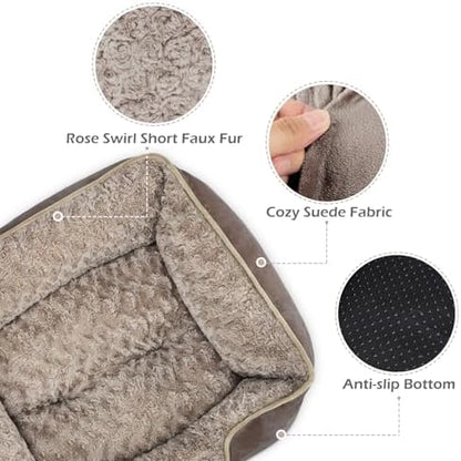 INVENHO Small Dog Bed Rectangle Washable Orthopedic Soft Calming Sleeping - Image 4