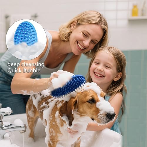 ROPO Double Sided Dog Bath Brush, Pet Grooming Tool - Image 4