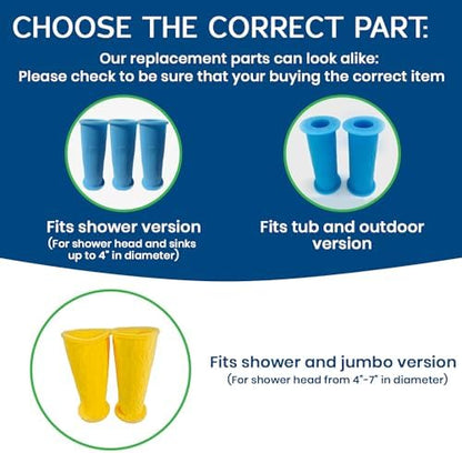 Rinseroo Replacement Shower Hose Connectors, 3 Pack - Image 3