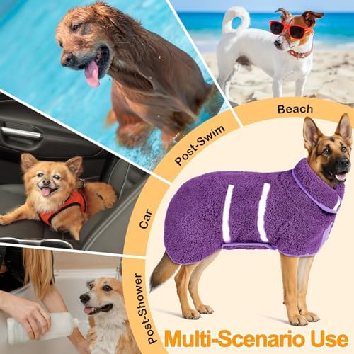 Unicorn Catcher Dog Bathrobe Super Absorbent Quick Drying Robe - Image 6