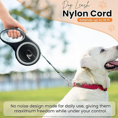 Retractable Dog Leash – Extendable up to 16 FT, Heavy Duty Nylon Tape, - Image 3