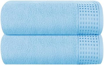 GLAMBURG Cotton 2 Pack Oversized Bath Sheet 35 x 70, Large Bath Sheet, Ultra by GLAMBURG