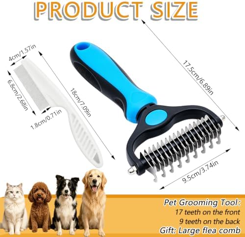 Pet Grooming Tool, Double-Sided Pet Comb - Image 2