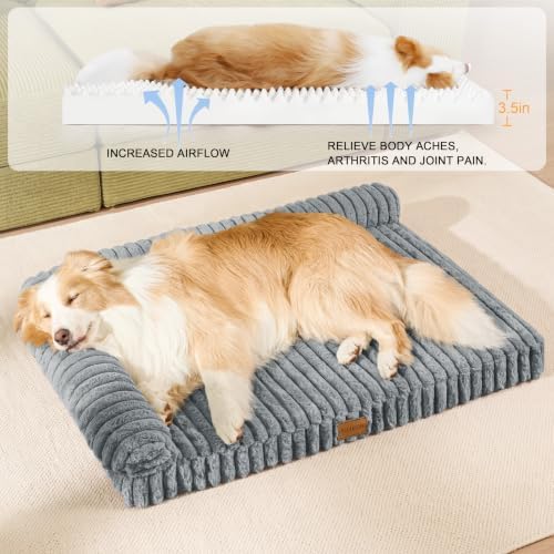 Orthopedic Large Dog Bed Furry Pet Bed, Washable Cover 36''X24'' - Image 5