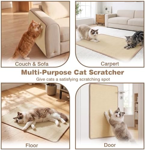 Sisal Cat Scratching Mat: 31.5"x23.6" Large Scratch-Resistant Pad - Image 6