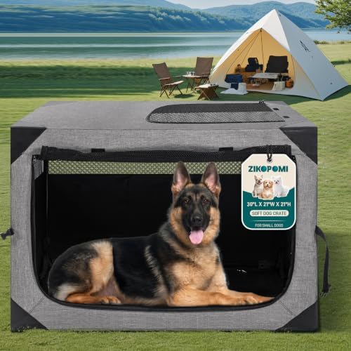 Zikopomi 36 Inch Portable Soft Foldable Dog Crate by ZIKOPOMI