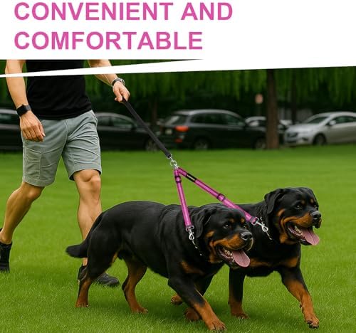 MingXpet Double Dog Leash for Two Dogs, No Pull Dog Leash, 360° Swivel No - Image 7