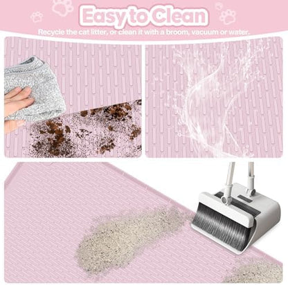 Silicone Cat Litter Mat for Litter Box 40”x28” Large Cat Mat - Image 5
