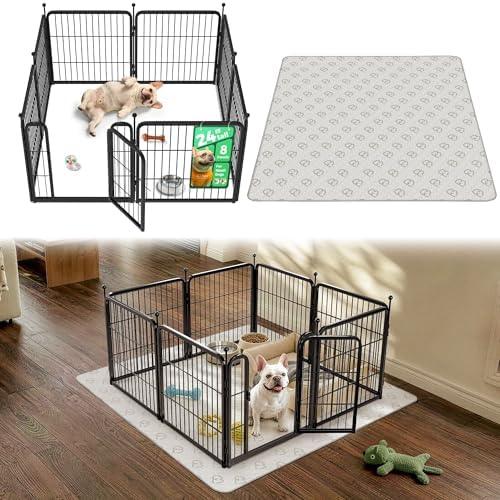 FXW Rollick Dog Playpen with Washable Pee Pad, 8 Panels by FXW