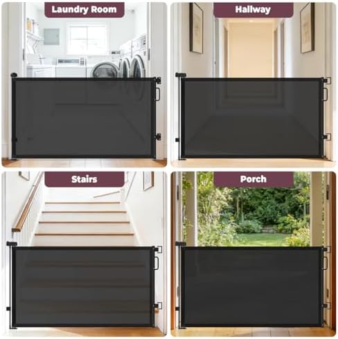 2Pack Retractable Baby Gates for Stair - Image 6