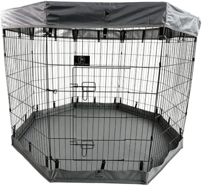PJYuCien Puppy Playpen with Top Cover & Bottom Pad, 8 Panels 42" H by PJYuGienPetGarden