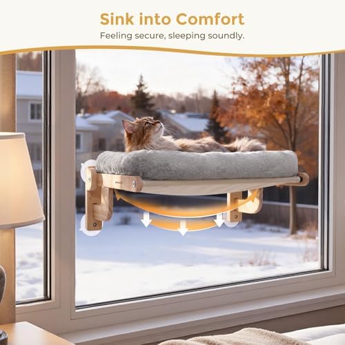 Pecute Cat Window Hammock Foldable, Cat Bed - Image 5