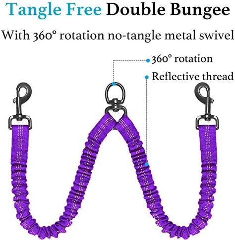 iYoShop Double Dog Leash, 360° Swivel, No Tangle, 25-150 lbs - Image 5