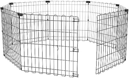 Amazon Basics Foldable Octagonal Metal Exercise Dog Playpen, Indoor/Outdoor Pet by AmazonBasics